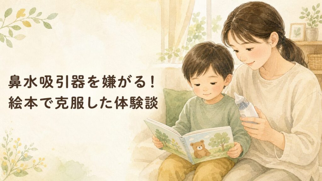 子どもが電動鼻水吸引器を嫌がる！絵本を使って克服できたわが家の体験談
